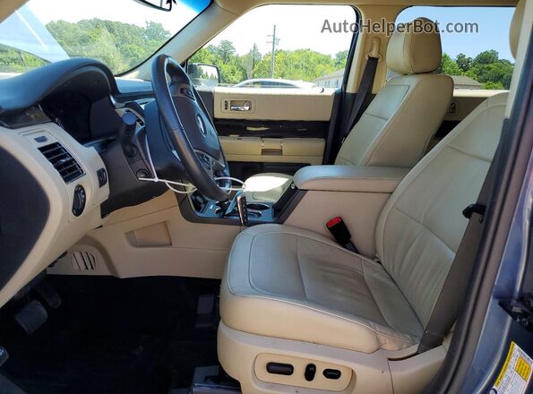 2FMGK5C88KBA00476 2019 FORD FLEX Blue Vista interior delantera