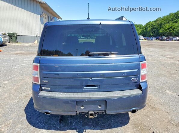 2FMGK5C88KBA00476 2019 FORD FLEX Blue Vista trasera