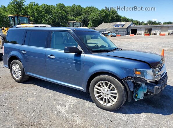 2FMGK5C88KBA00476 2019 FORD FLEX Blue Delantero derecho