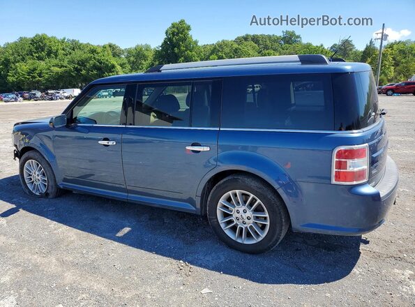 2FMGK5C88KBA00476 2019 FORD FLEX Blue Trasero izquierdo