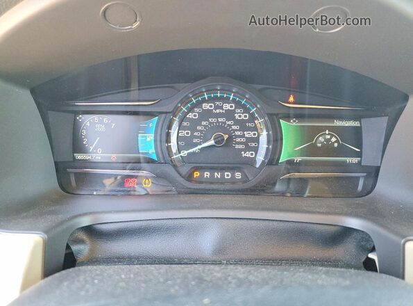 2FMGK5C88KBA00476 2019 FORD FLEX Blue Vista del cuadro de instrumentos