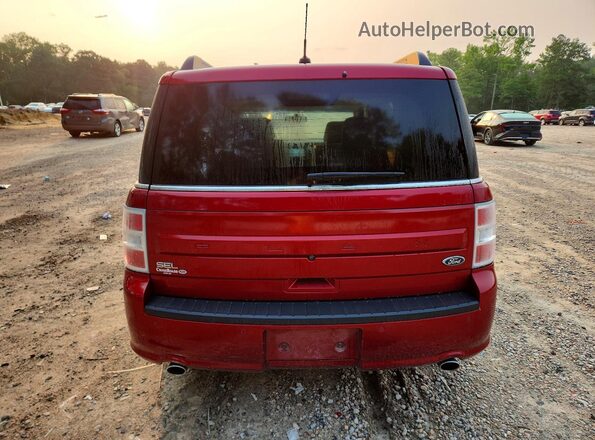 2FMGK5C88KBA10800 2019 FORD FLEX Red Vista trasera