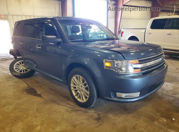 2FMGK5C89KBA05086 2019 FORD FLEX Blue Front right