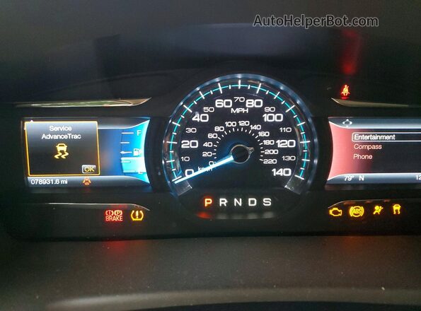 2FMGK5C89KBA13138 2019 FORD FLEX Gray Widok zestawu wskaźników