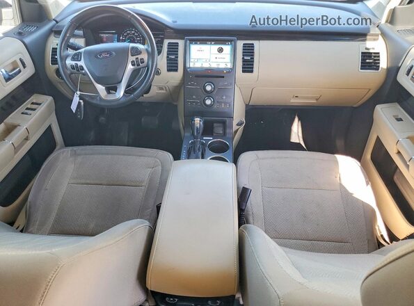 2FMGK5C8XJBA09176 2018 FORD FLEX Tan Dashboard view