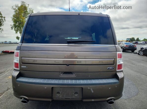 2FMGK5C8XKBA16775 2019 FORD FLEX Brown Հետևի տեսք
