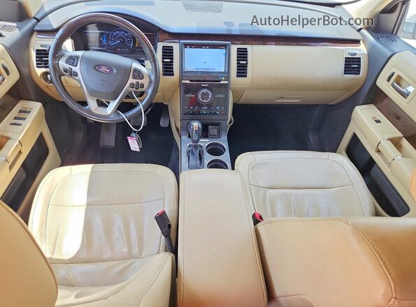 2FMGK5D82KBA34962 2019 FORD FLEX White Widok deski rozdzielczej
