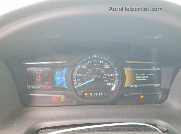 2FMGK5D87KBA30342 2019 FORD FLEX Black Вид щитка приладів