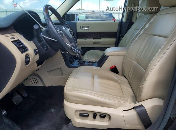 2FMGK5D87KBA30342 2019 FORD FLEX Black Вид салону спереду