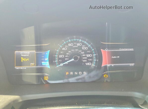 2FMGK5D88HBA00582 2017 FORD FLEX White Instrument cluster view