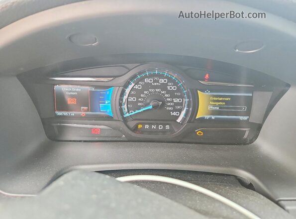 2FMGK5D8XKBA34904 2019 FORD FLEX Черный Вид щитка приборов