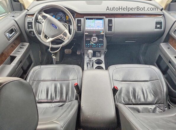 2FMGK5D8XKBA34904 2019 FORD FLEX Черный Вид панели приборов