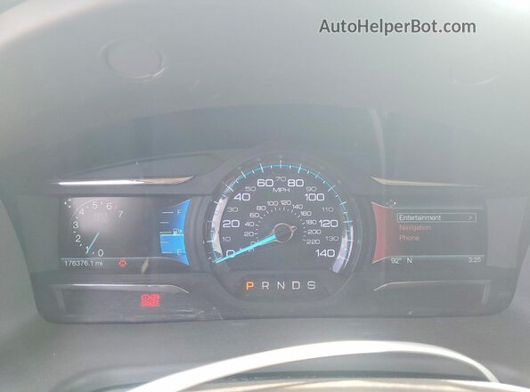 2FMHK6C81KBA28629 2019 FORD FLEX White Вид щитка приладів