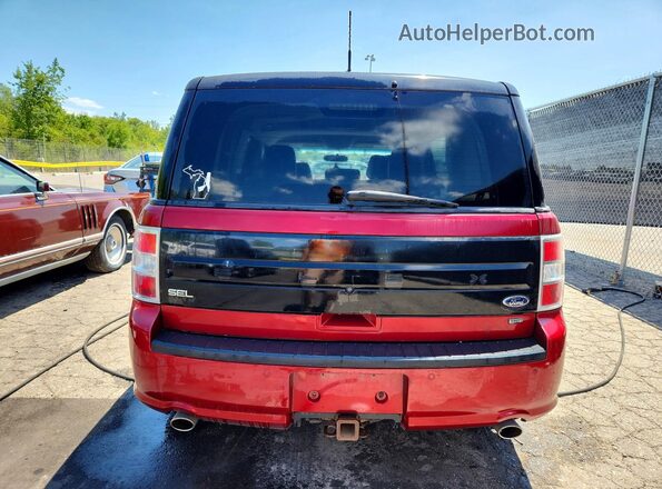 2FMHK6C82HBA06065 2017 FORD FLEX Red უკანა ხედი