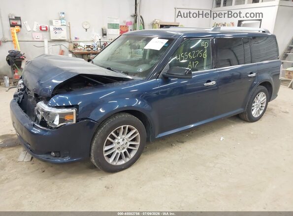 2FMHK6C83HBA10285 2017 FORD FLEX Синий Передняя левая четверть