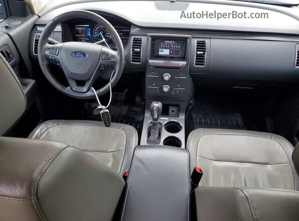 2FMHK6C84GBA08642 2016 FORD FLEX White Вид панелі приладів