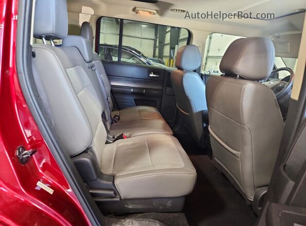 2FMHK6C84KBA19715 2019 FORD FLEX Red უკანა სალონის ხედი