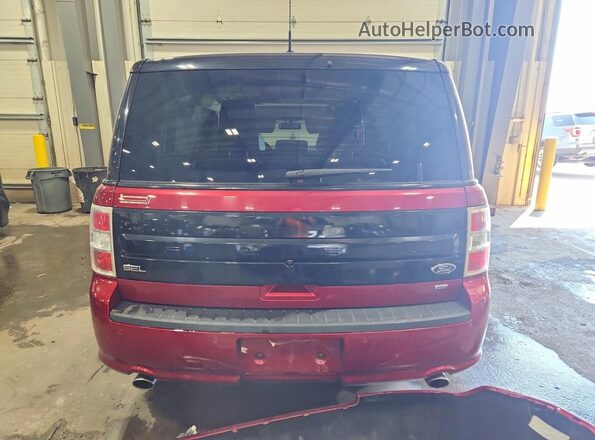 2FMHK6C84KBA19715 2019 FORD FLEX Red უკანა ხედი
