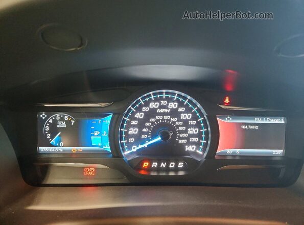 2FMHK6C84KBA19715 2019 FORD FLEX Red ხელსაწყოთა პანელის ხედი