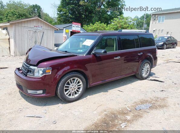 2FMHK6C87KBA14153 2019 FORD FLEX Maroon Առջևի ձախ երեք քառորդ տեսարան