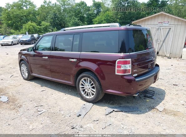2FMHK6C87KBA14153 2019 FORD FLEX Maroon Հետևի ձախ