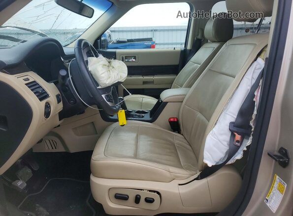 2FMHK6C89JBA17828 2018 FORD FLEX Золотой Вид салона спереди