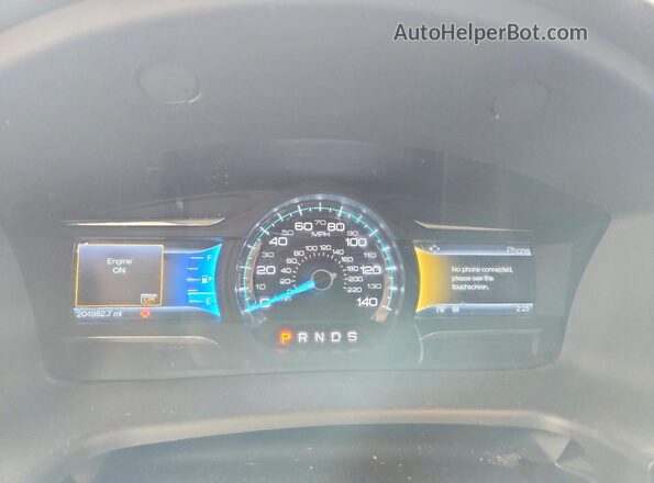 2FMHK6D86GBA03862 2016 FORD FLEX Silver Вид щитка приладів
