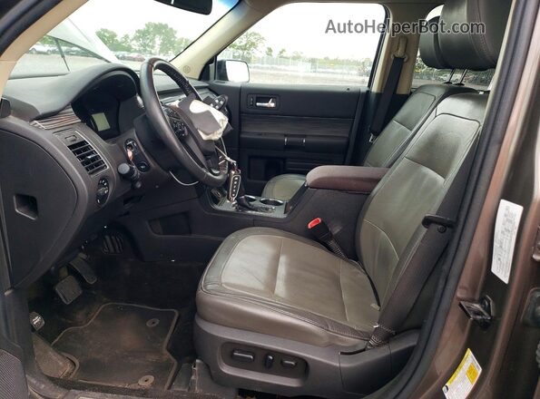 2FMHK6D86KBA21917 2019 FORD FLEX Brown Vista interior delantera