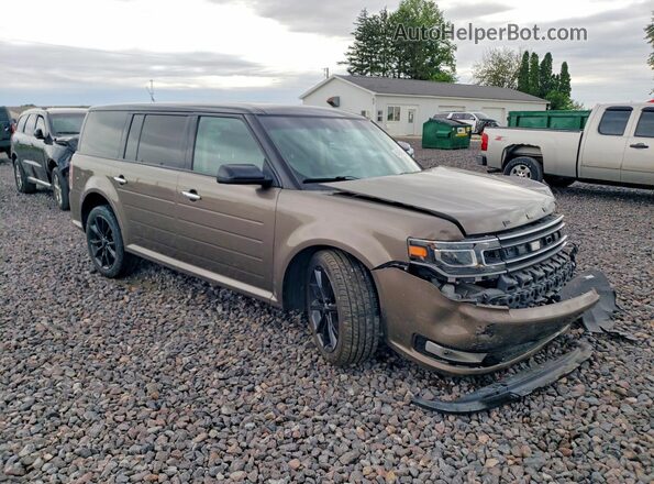 2FMHK6D86KBA21917 2019 FORD FLEX Brown Delantero derecho