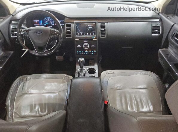 2FMHK6D87HBA06397 2017 FORD FLEX Blue Widok deski rozdzielczej