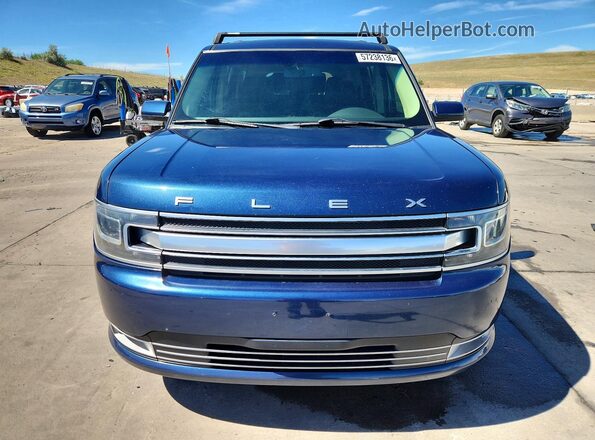 2FMHK6D88HBA02469 2017 FORD FLEX Синий Вид спереди
