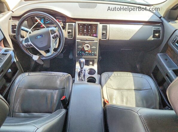2FMHK6D88HBA02469 2017 FORD FLEX Синий Вид панели приборов