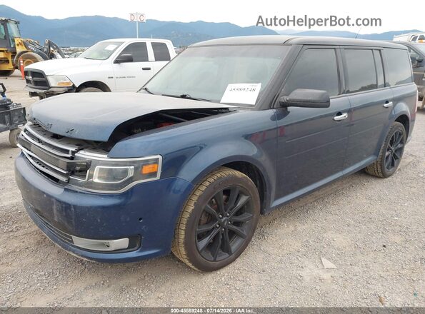 2FMHK6D89HBA04764 2017 FORD FLEX Blue წინა მარცხენა ხედი სამი მეოთხედიდან