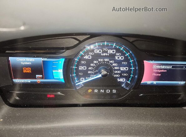 2FMHK6D89KBA29381 2019 FORD FLEX White ხელსაწყოთა პანელის ხედი