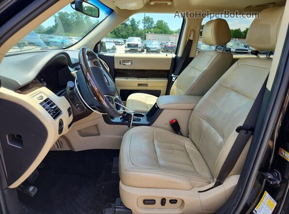 2FMHK6DT1JBA16689 2018 FORD FLEX Black Вид салону спереду