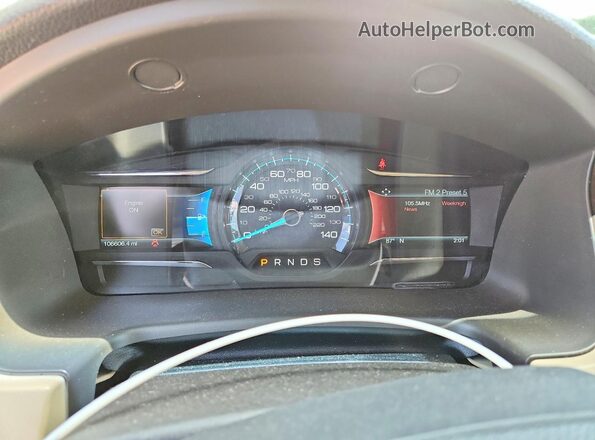 2FMHK6DT1JBA16689 2018 FORD FLEX Black Вид щитка приладів