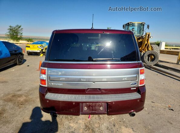 2FMHK6DT2JBA20525 2018 FORD FLEX Maroon Widok z tyłu