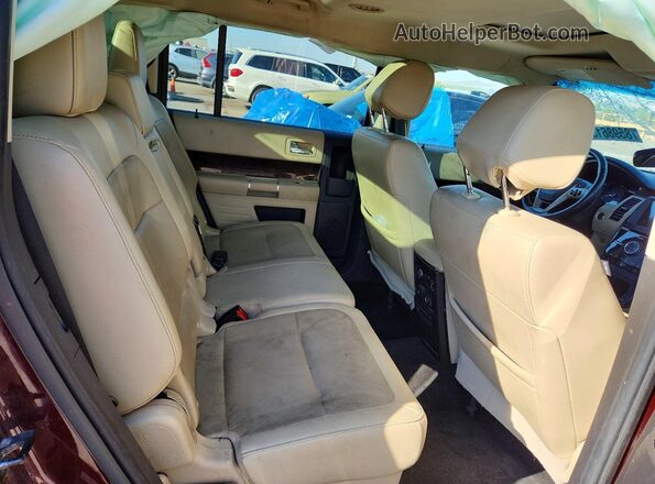2FMHK6DT2JBA20525 2018 FORD FLEX Maroon Widok wnętrza z tyłu