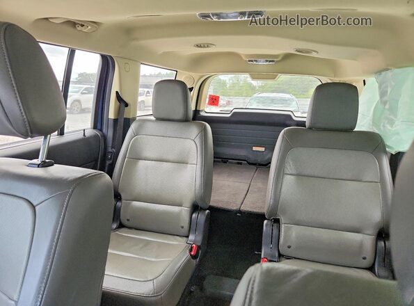 2FMHK6DT8KBA02113 2019 FORD FLEX Blue Rear seats view