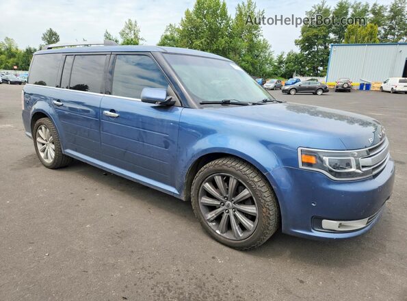2FMHK6DT9JBA08307 2018 FORD FLEX Blue Przód prawy