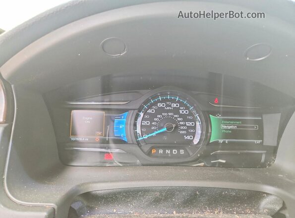 2FMHK6DT9JBA08307 2018 FORD FLEX Blue Widok zestawu wskaźników