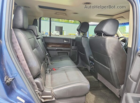 2FMHK6DT9JBA08307 2018 FORD FLEX Blue Widok tylnych siedzeń