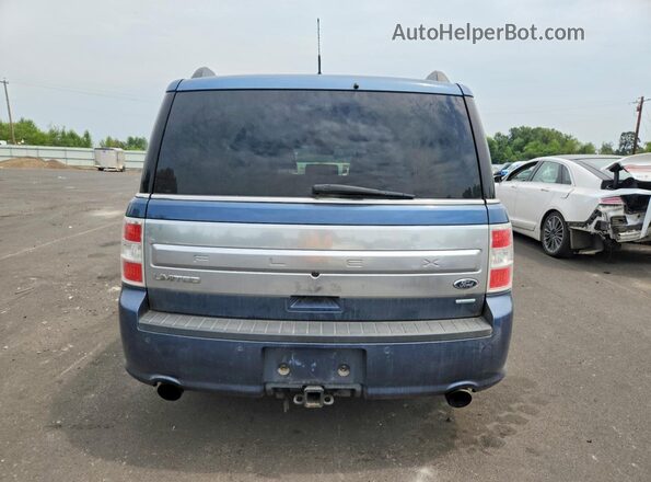 2FMHK6DT9JBA08307 2018 FORD FLEX Blue Widok z tyłu