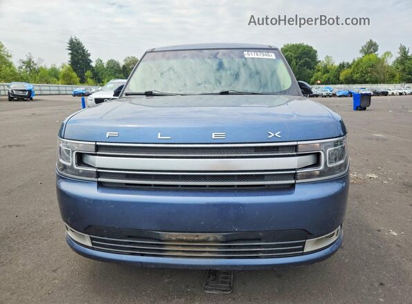 2FMHK6DT9JBA08307 2018 FORD FLEX Blue Widok z przodu