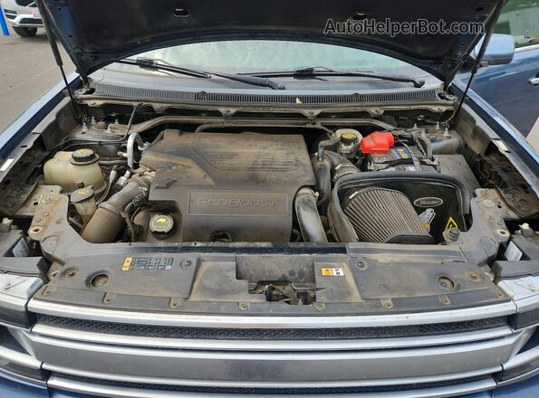 2FMHK6DT9JBA08307 2018 FORD FLEX Blue Widok wnętrza z tyłu