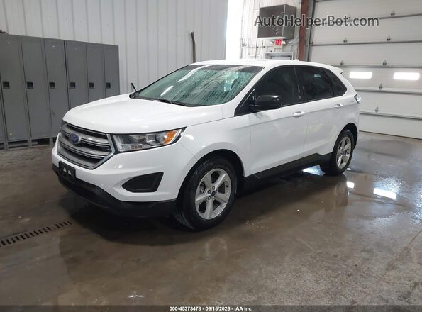 2FMPK3G91JBC38479 2018 FORD EDGE White წინა მარცხენა ხედი სამი მეოთხედიდან