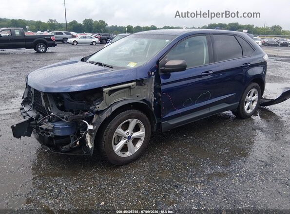 2FMPK3G93GBB73742 2016 FORD EDGE Blue Առջևի ձախ երեք քառորդ տեսարան