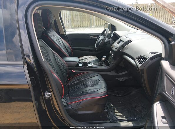 2FMPK3G93GBC34684 2016 FORD EDGE Черный Вид салона спереди