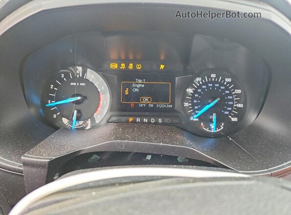 2FMPK3G94HBC32542 2017 FORD EDGE Blue Սարքավորումների վահանակի տեսք