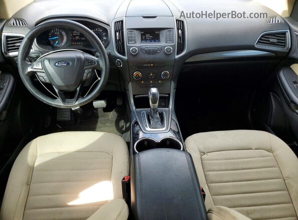 2FMPK3G98HBC40840 2017 FORD EDGE Белый Вид панели приборов